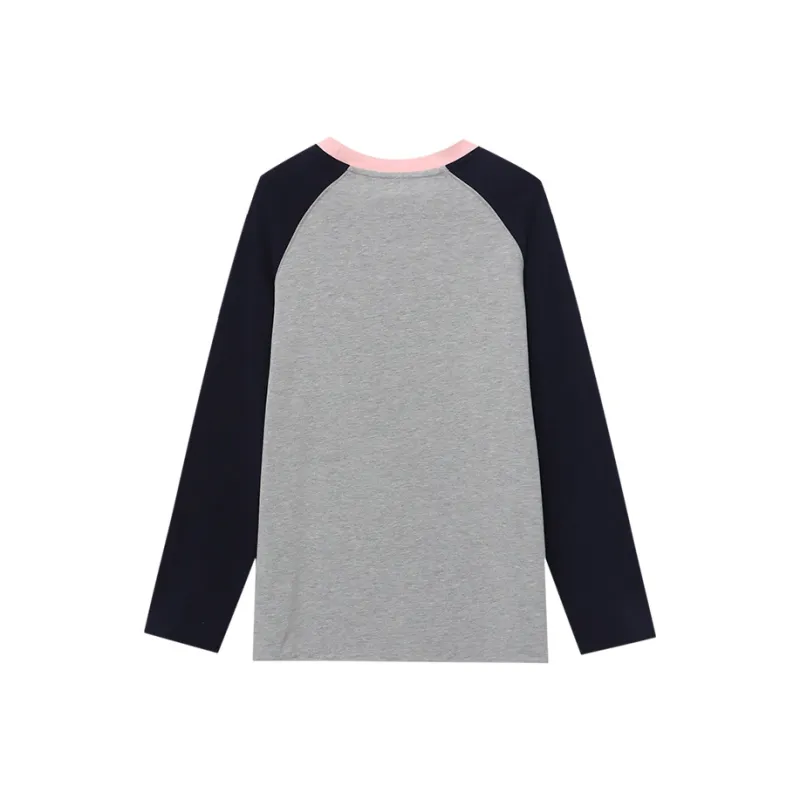 CHARM PICK T Shirts Women's Light Gray & Dark Gray-1
