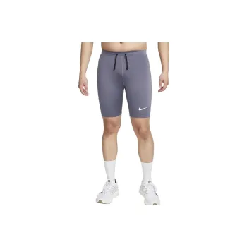 Nike Dri Fit Running 1 / 2 Length Tights Sports Shorts Men's Gray Purple