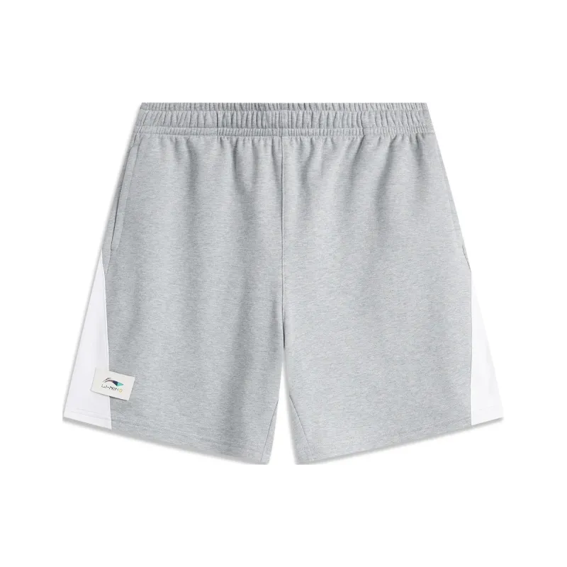 LiNing In My Name Casual Shorts Unisex Standard White Heather Gray-0