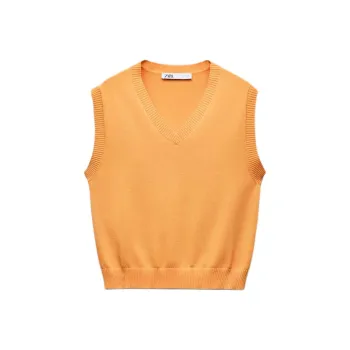 ZARA Tank Tops Women's Orange