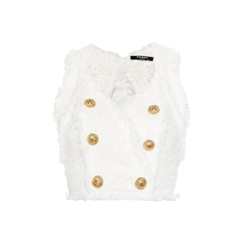 Balmain Logo embossed Buttons Top-0