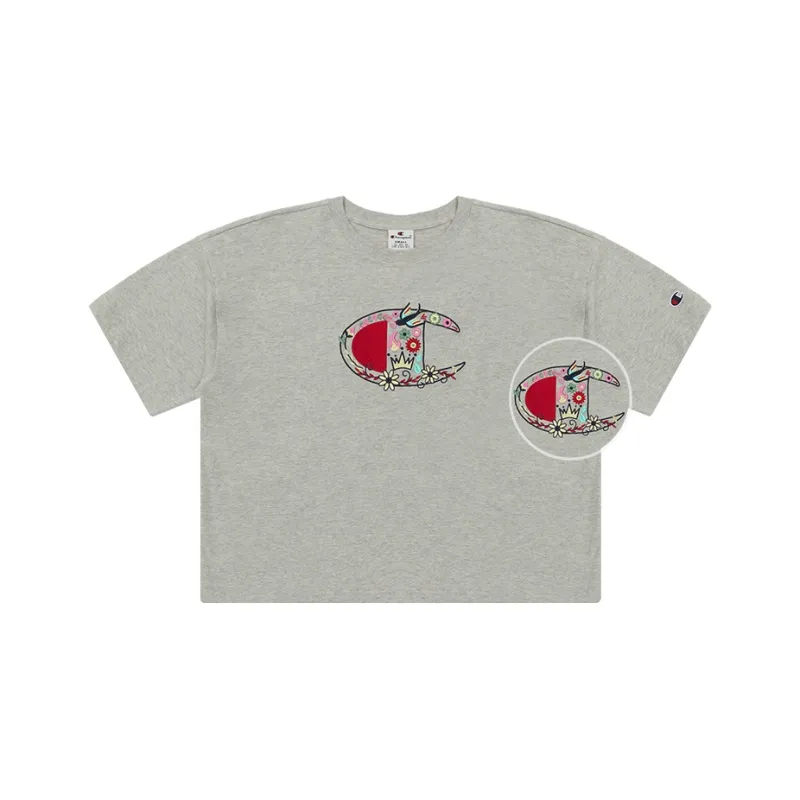 Champion Rochester Regular T Shirt Women's Gray Europe Version-0