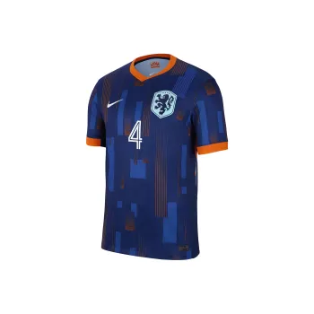 Nike Virgil Van Dijk Netherlands National Team 2024 Stadium Away Soccer Jerseys Men's Blue