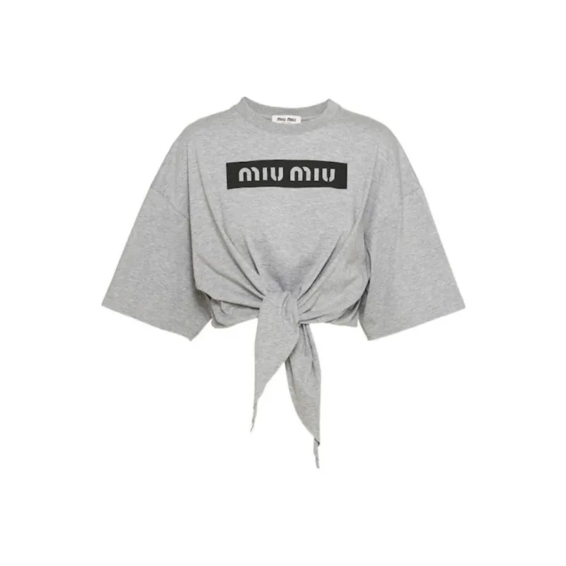 MIU MIU SS23 Crop Top Women's Gray-0
