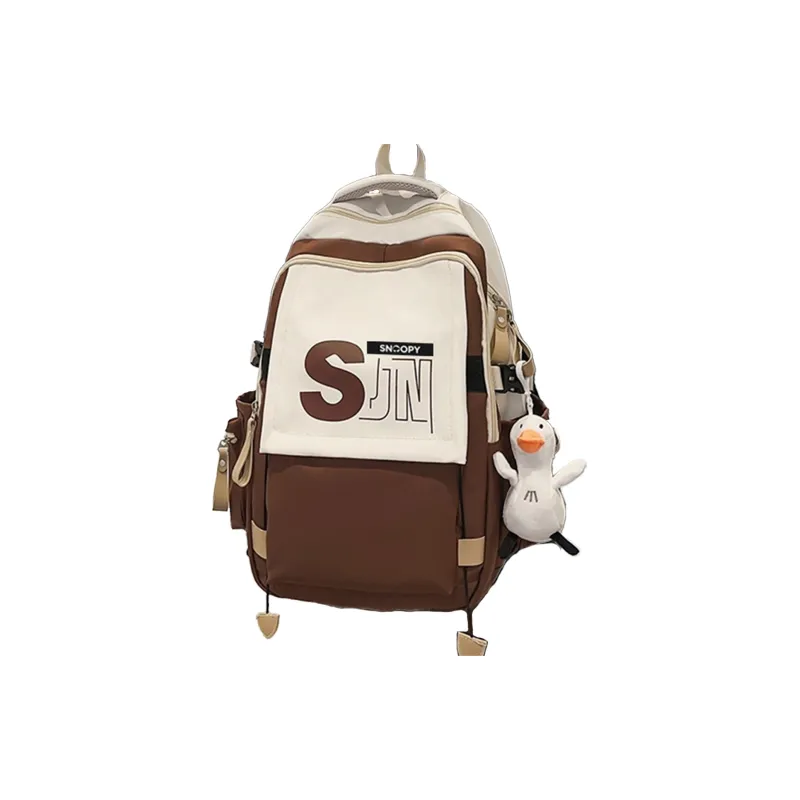 SNOOPY Polyester Travel Backpack Medium Size Unisex Multicolor-4