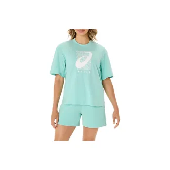 Asics TRAINING CORESPIRAL Drop Shoulder Sleeve T-Shirt Women's Oasis Green