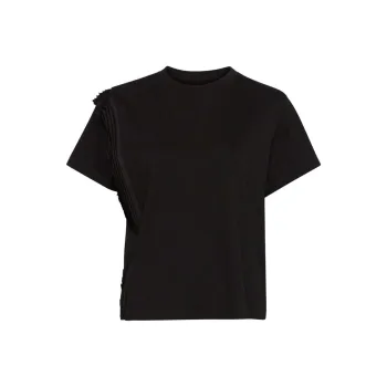 MM6 Maison Margiela Pleat Detailed Crewneck T Shirt