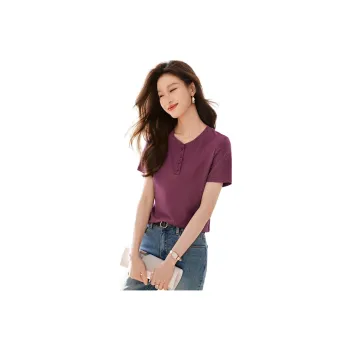 Mo Han Yi Mei T Shirt Women's Rose Purple