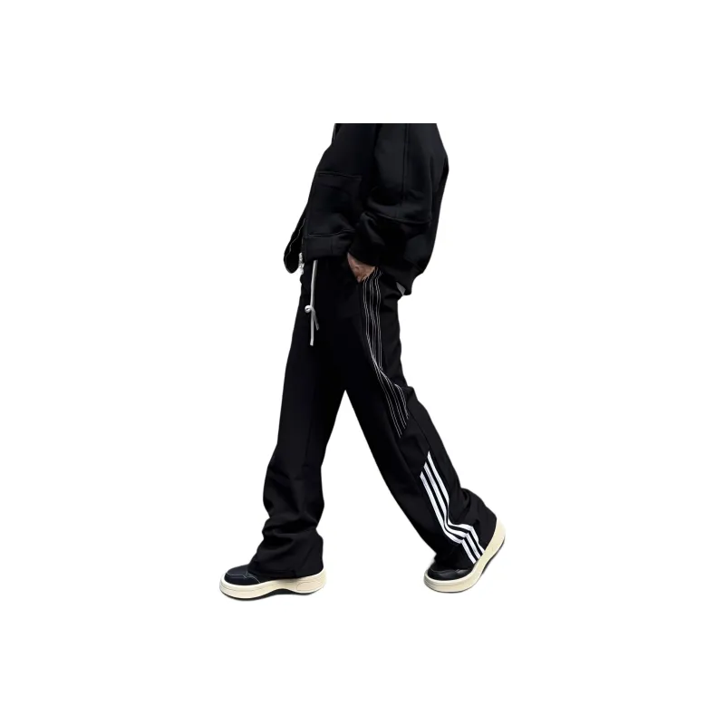 PAINT STAIN Casual Pants Unisex Classic Black-4