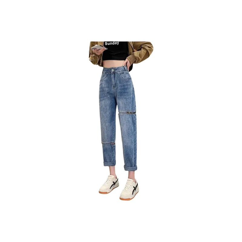 Mu Xiao Xin Jeans Women's Vintage Blue-1