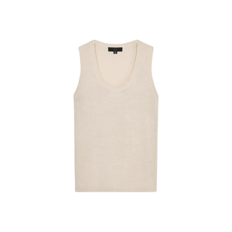ZARA Tank Tops Women's Beige-0