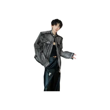 SIL VITIN Denim Jacket Unisex Black