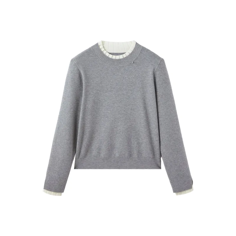 XIANGYING Sweaters Women's Gray-0