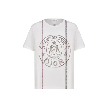 DIOR SS22 Drop Shoulder Sleeve T-Shirt Women's Ecru