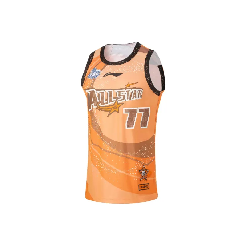 LiNing CBA Collection Basketball Collection Basketball Jerseys Men's Sun Orange-0
