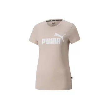 PUMA ESS LOGO HEATHER TEE ROSE QUARTZ T-Shirt Women's Pink