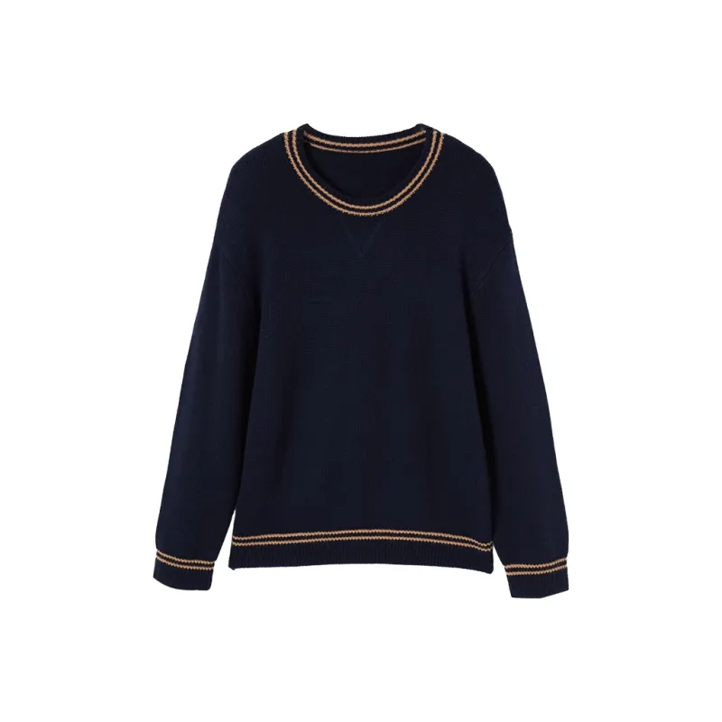 XIANGYING Sweater Women's Navy Blue-0