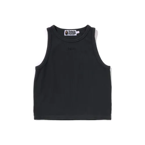 A BATHING APE Women's Pigment Dyed Rib Tank Top Grey