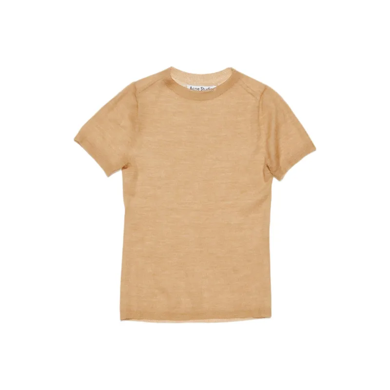Acne Studios Drop Shoulder Sleeve T Shirt Women's Brown-0