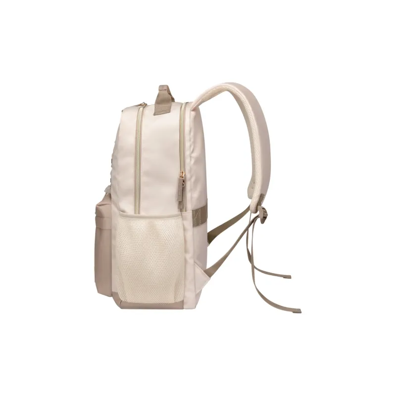 V.NINE Fabric Backpack Laptop Bag Backpack Regular Women's Beige-3