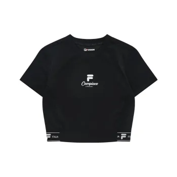 FILA FUSION BASEBALL Series Crop Top Women's Jet Black