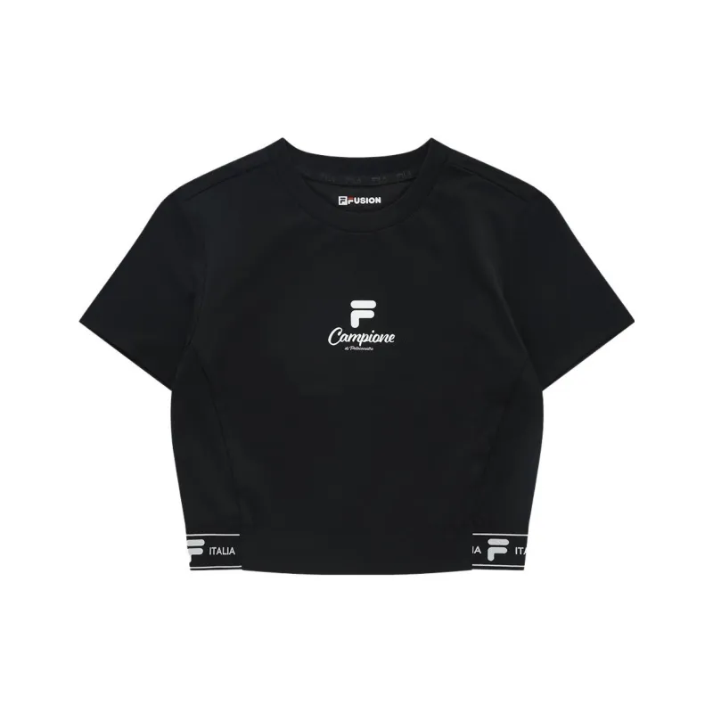 FILA FUSION BASEBALL Series Crop Top Women's Jet Black-0