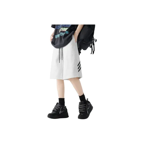 Find Yourself Casual Shorts Unisex White Heather Gray