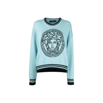 VERSACE Medusa Logo Knit 'Light Blue'