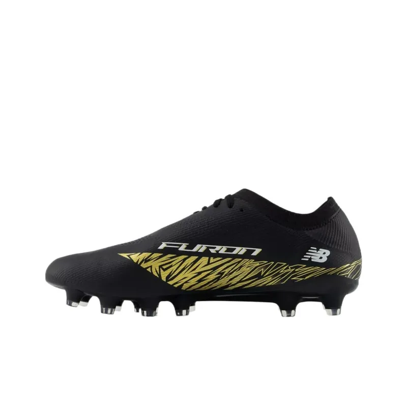 New Balance FURON TEAM V8 HG Rubber Short Studs Soccer Shoes Unisex Black-2