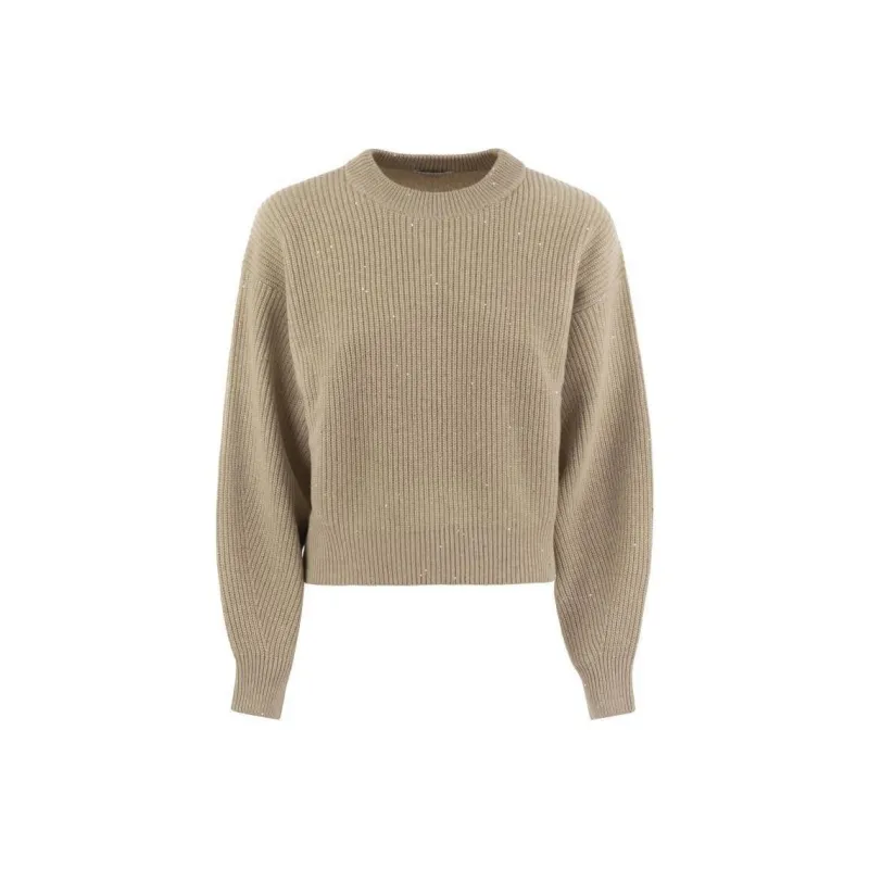 Brunello Cucinelli Sequin Embellished Knitted Jumper-0
