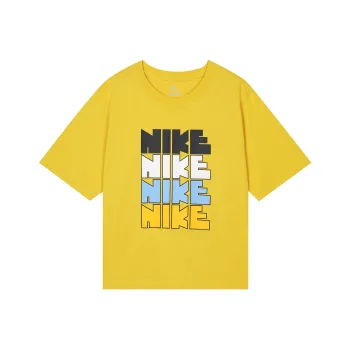 Nike x Atmos Pink WMNS NSW CIRCA Drop Shoulder Sleeve T Shirt Women's Yellow