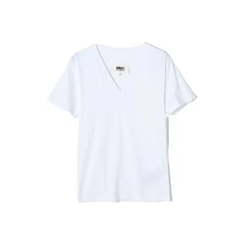 MM6 Maison Margiela Drop Shoulder Sleeve T Shirt Women's White