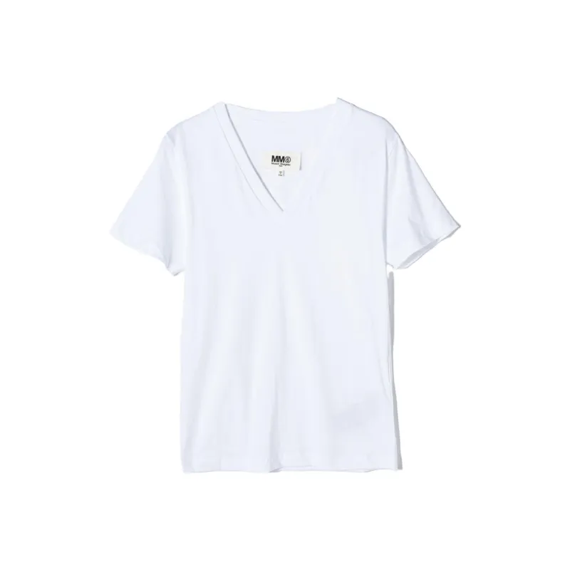 MM6 Maison Margiela Drop Shoulder Sleeve T Shirt Women's White-0