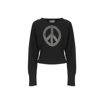MOSCHINO Jeans Embellished Cropped Jumper