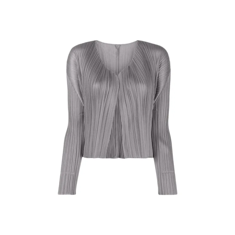 PLEATS PLEASE ISSEY MIYAKE Basics Pleated Cardigan-0