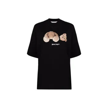 PALM ANGELS Women'ss Bear Loose T Shirt Black/Brown
