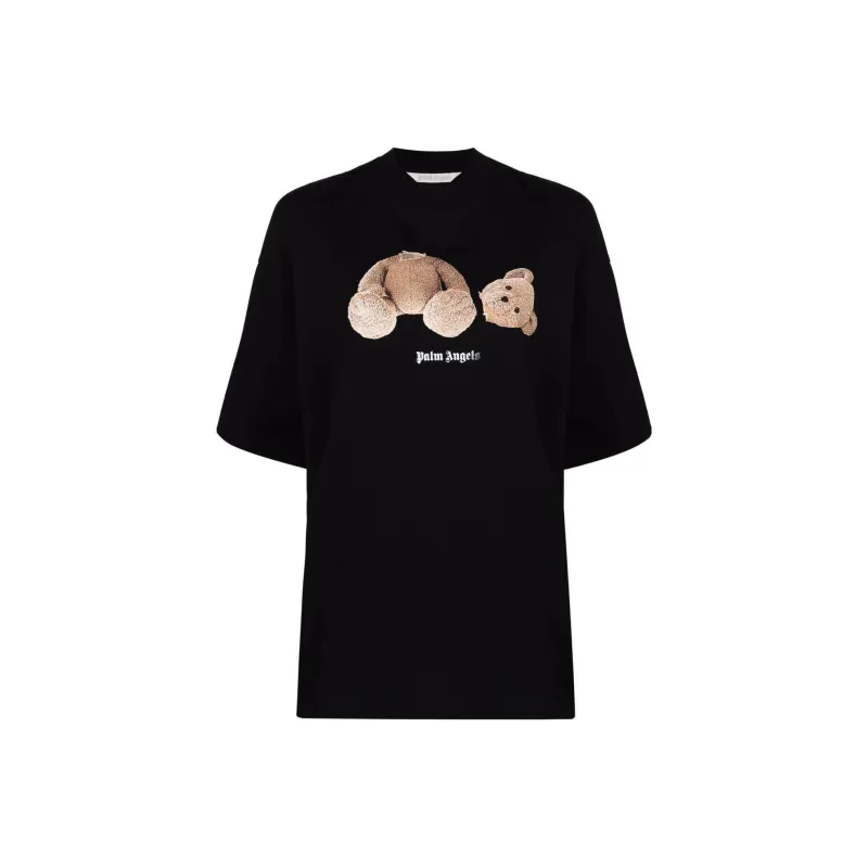 PALM ANGELS Women'ss Bear Loose T Shirt Black/Brown-0