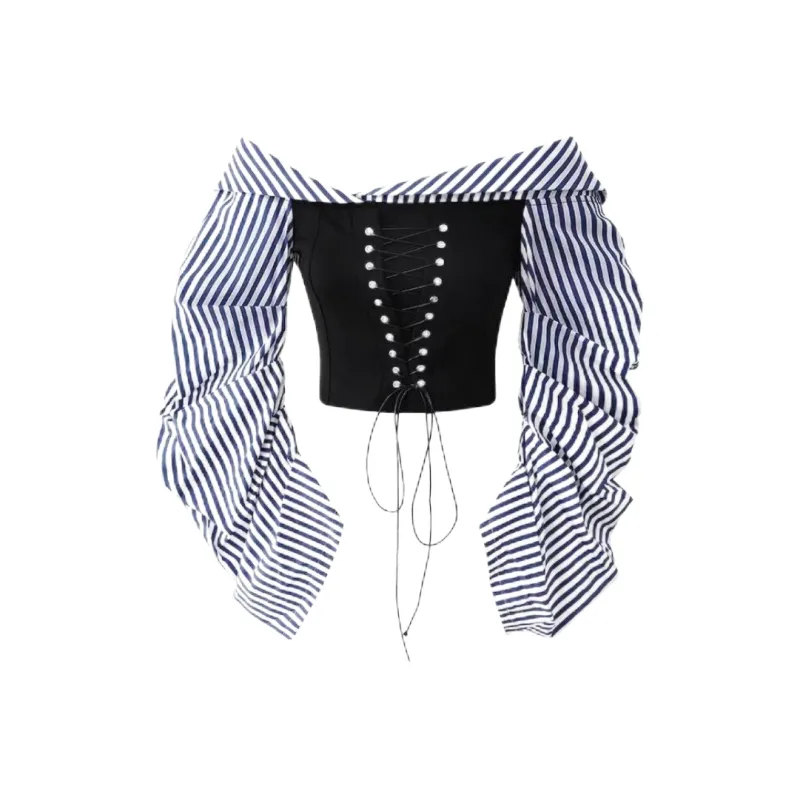 ABBY GODDESS T Shirt Women's Black Blue-1