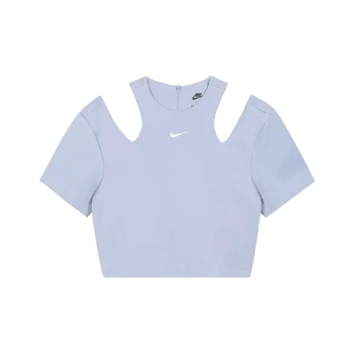 Nike Crop Tops Women's Indigo Mist
