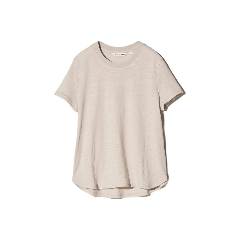 UNIQLO Comptoir Des Cotonniers Collaboration T Shirt Women's Light Gray-0