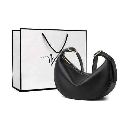 MILLIE'S Synthetic Leather Underarm Crossbody Bag, Shoulder Bag Regular Women's Black/White