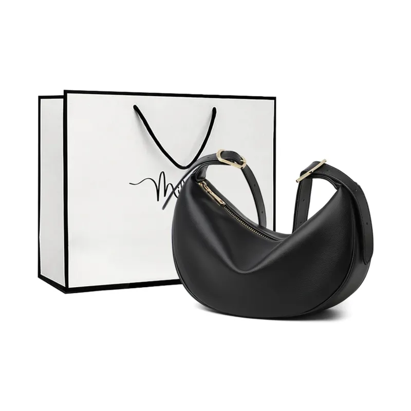 MILLIE'S Synthetic Leather Underarm Crossbody Bag, Shoulder Bag Regular Women's Black/White-0