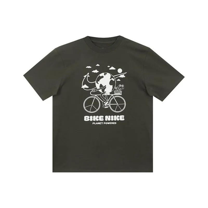 Nike T Shirts Women's Olive Green-0