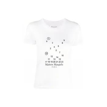 Maison Margiela Logo Print Crewneck T Shirt