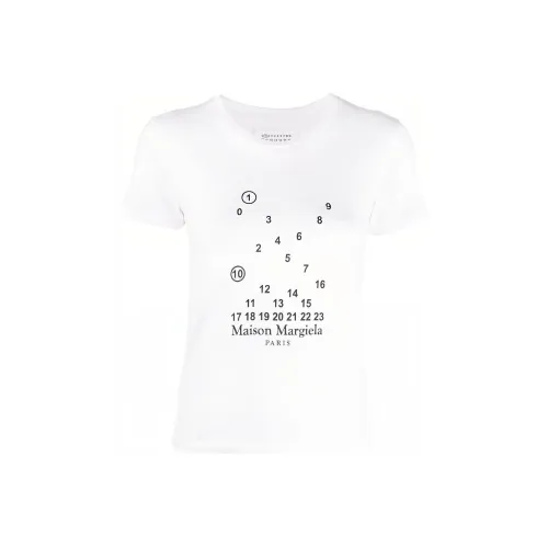 Maison Margiela Logo Print Crewneck T Shirt