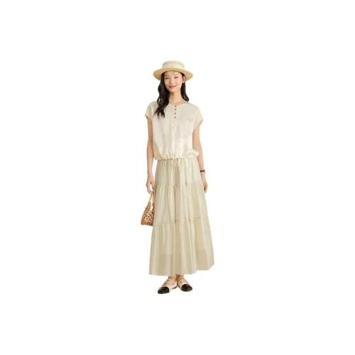 Fragment T Shirt Women's Beige Yellow