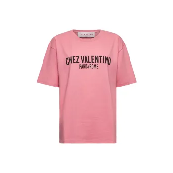 Valentino Chez Valentino Printed Crewneck T Shirt