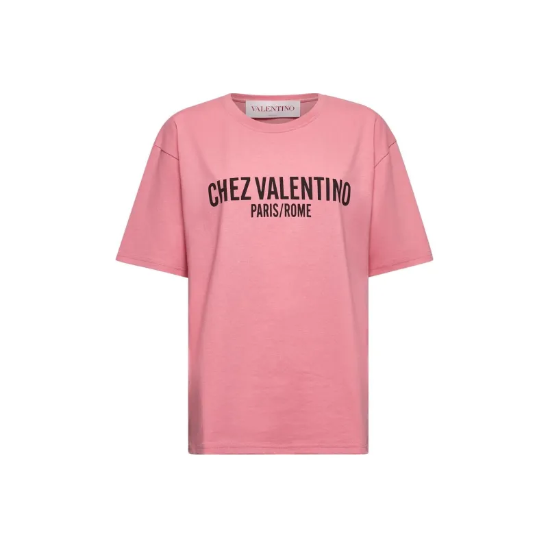 Valentino Chez Valentino Printed Crewneck T Shirt-0