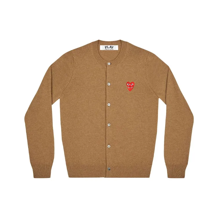 CDG Play Sweaters Women's Brown-0