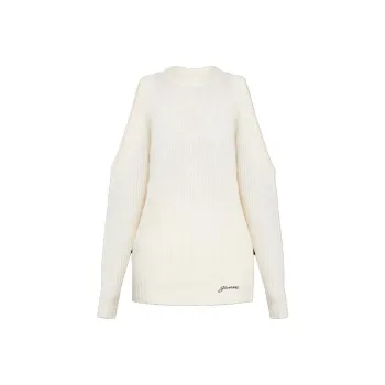 GANNI Cold-Shoulder Crewneck Jumper